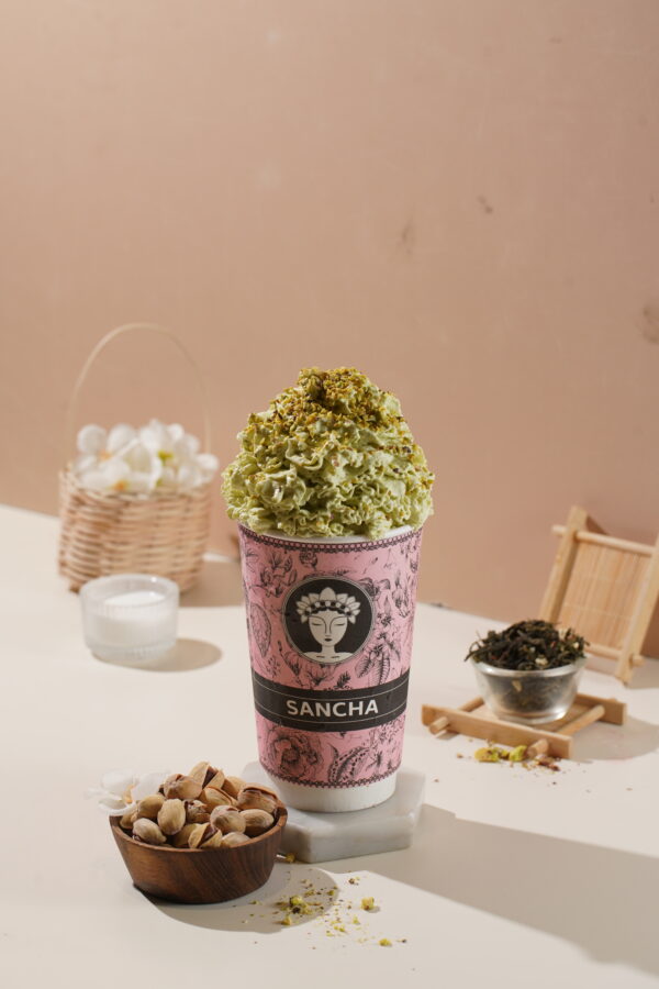 Pistachio Jasmine Milk Tea Frappe